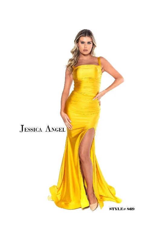 Wrap - style wedding guest dresses with bow accentsJessica Angel Sleeveless Formal Long Dress 869 Wrap - style wedding guest dresses with bow accentsJessica Angel Sleeveless Formal Long Dress 869