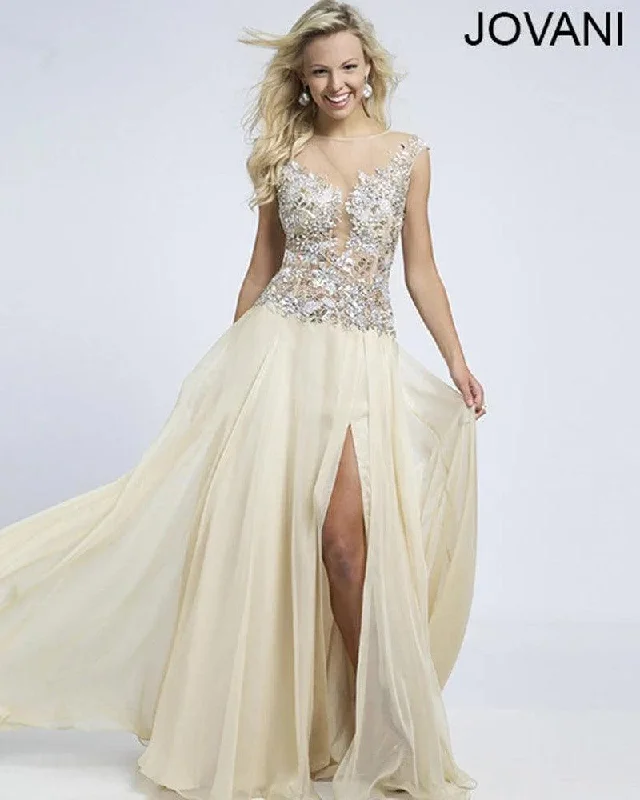 Wedding guest dresses with tassel - adorned belts and A - line skirtsJovani 91076 Cap Sleeve Sexy Slit Long Prom Dress Wedding guest dresses with tassel - adorned belts and A - line skirtsJovani 91076 Cap Sleeve Sexy Slit Long Prom Dress
