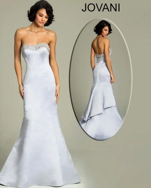 Off - the - shoulder wedding guest dresses in chiffonJovani 93006 Long Strapless Evening Prom Dress