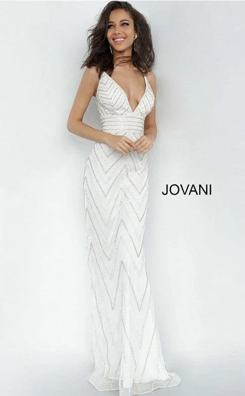 Lace - and - tulle wedding guest dresses with sweetheart necklinesJovani 2267 Prom Long Formal Beaded Dress