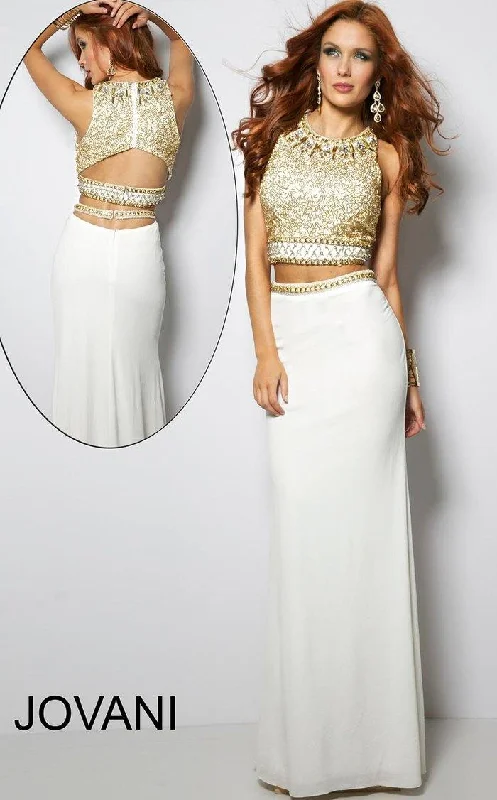 Wrap - style wedding guest dresses with bow accentsJovani 24302 Sexy Long Prom Dress