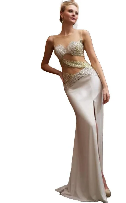 Lace - trimmed wedding guest dresses in blush pinkJovani 90705 Sexy Long Prom Dress