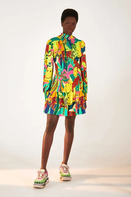 Mini dresses with ribbed textures for a unique appearanceLeopards Jungle Smiley® Mini Dress
