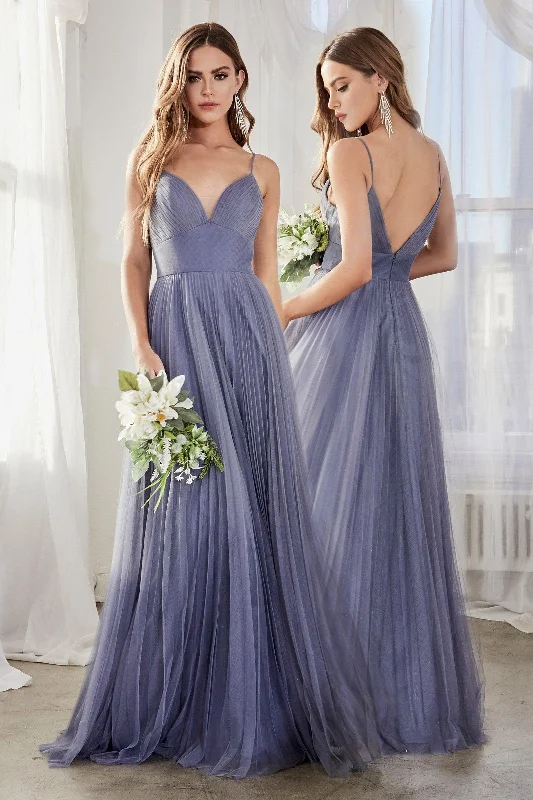 Wedding guest dresses with mesh panels and empire waistsCinderella Divine CD184 Long A-Line Formal Dress