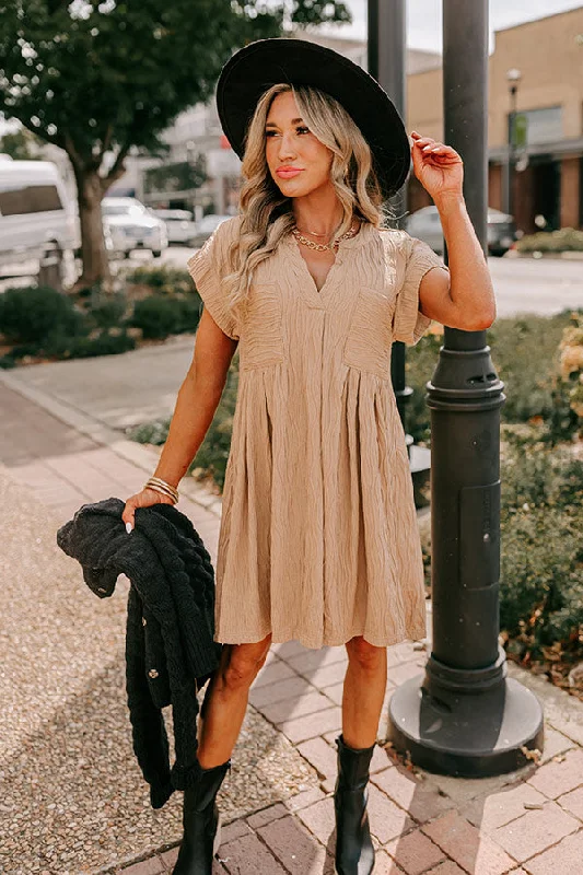Velvet mini dresses for autumn weddingsLong Weekend Wonderful Shift Dress In Warm Taupe Velvet mini dresses for autumn weddingsLong Weekend Wonderful Shift Dress In Warm Taupe