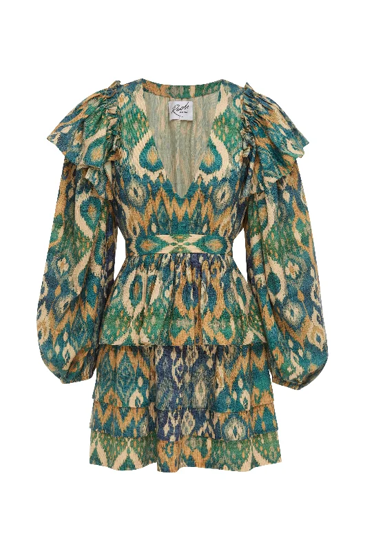 Mini dresses with tiered skirts for added volumeJuliet | Ikat