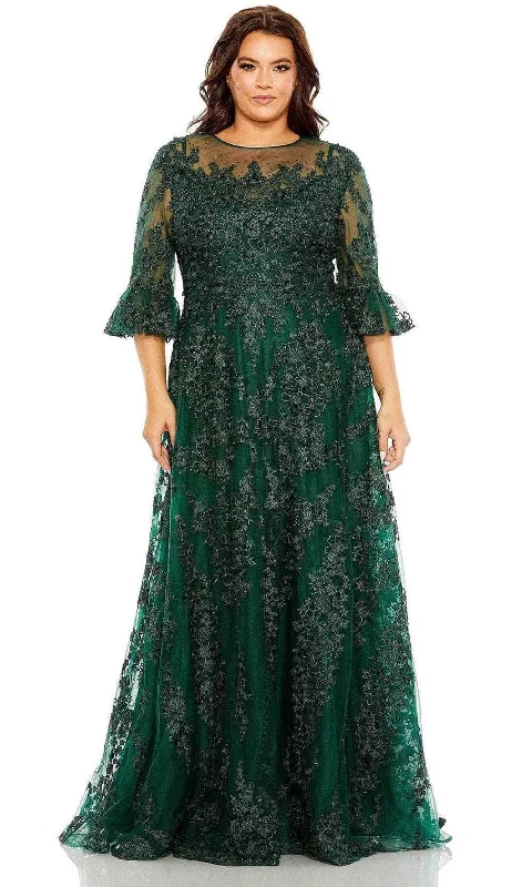 Metallic wedding guest dresses for a glamorous weddingMac Duggal 20471 - Embroidery Jewel Evening Dress