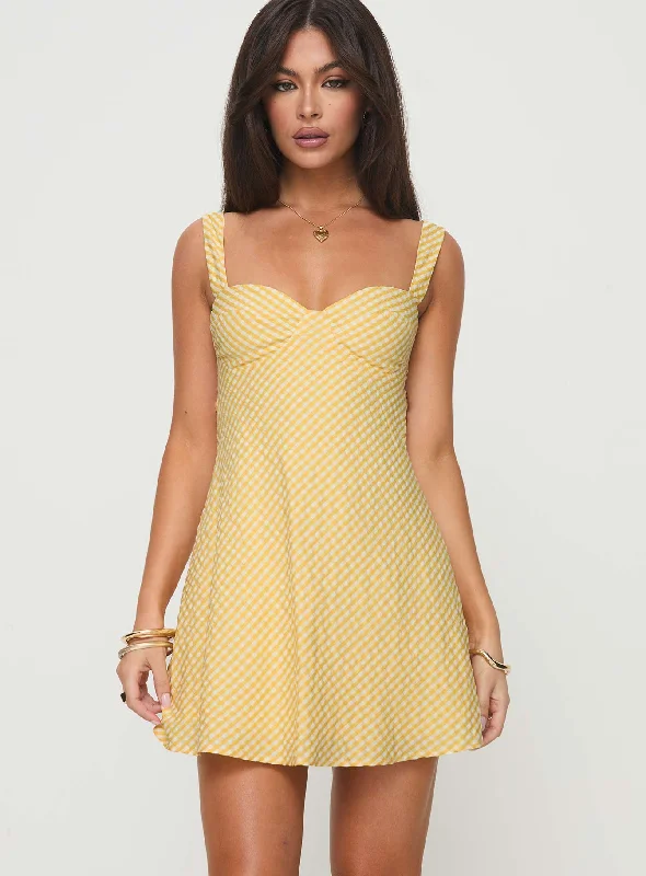Mini dresses with off - the - shoulder stylesMcbeath Mini Dress Yellow