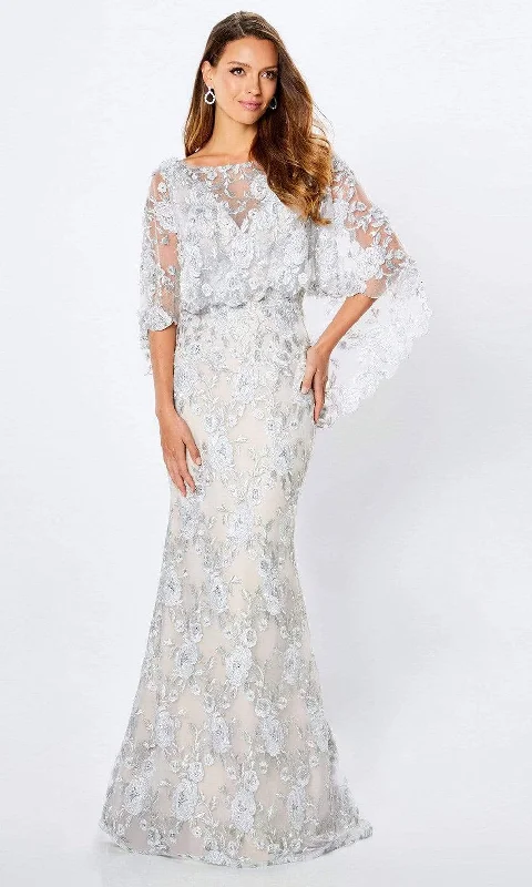 Halter - neck wedding guest dresses with beaded strapsMontage by Mon Cheri - 221962 Scoop Back Embroidered Poncho Dress