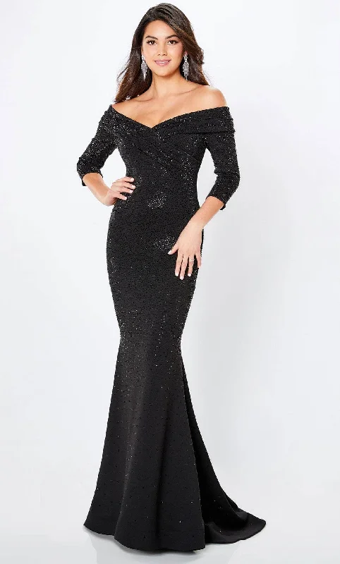 Midi wedding guest dresses in navy blue for a formal affairMontage by Mon Cheri 221970W - Off-Shoulder Mother of the Bride Gown Midi wedding guest dresses in navy blue for a formal affairMontage by Mon Cheri 221970W - Off-Shoulder Mother of the Bride Gown