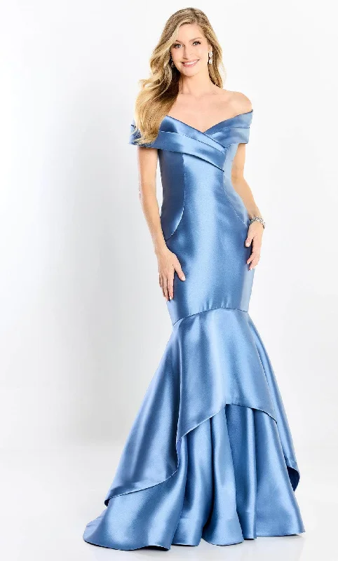 Embroidered wedding guest dresses in earthy tones for a rustic weddingMontage by Mon Cheri M2207 - Off Shoulder Satin Mermaid Gown Embroidered wedding guest dresses in earthy tones for a rustic weddingMontage by Mon Cheri M2207 - Off Shoulder Satin Mermaid Gown