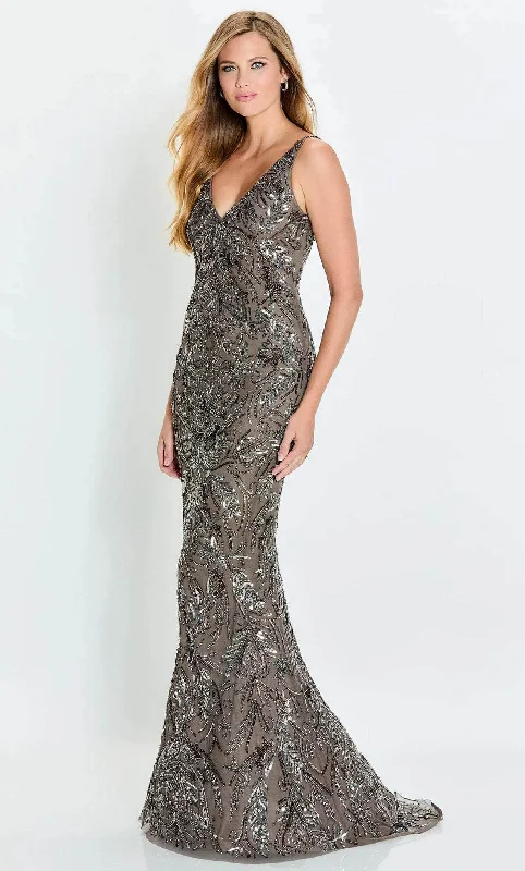 Bow - backed wedding guest dresses in silk for a luxurious feelMontage by Mon Cheri M531 - V-Neck Bejeweled Prom Gown Bow - backed wedding guest dresses in silk for a luxurious feelMontage by Mon Cheri M531 - V-Neck Bejeweled Prom Gown