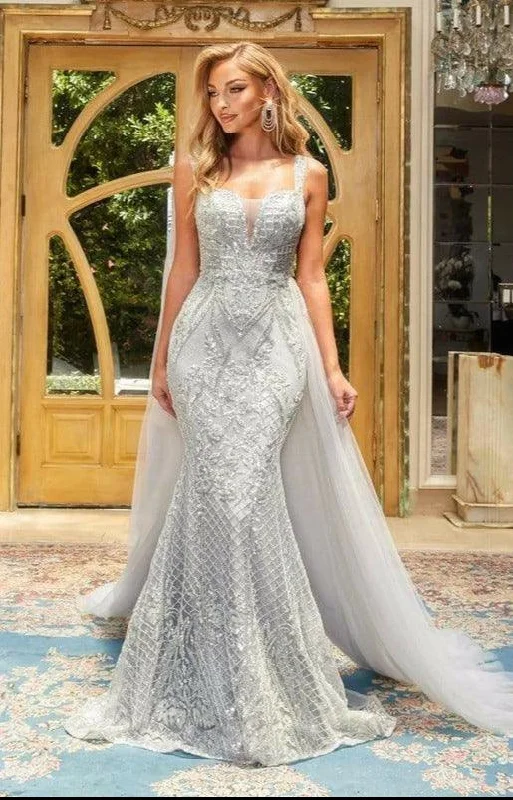 Sequined wedding guest dresses for an evening weddingPortia And Scarlett 22919 Long Evening Gown