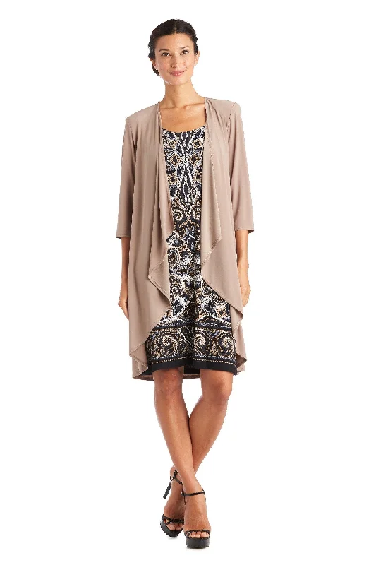 Maxi wedding guest dresses with floral prints for summer weddingsR&M Richards 7037P Short Two Piece Petite Dress Sale