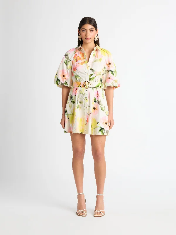 Metallic mini dresses for a glamorous eventROSA FLORA MINI DRESS