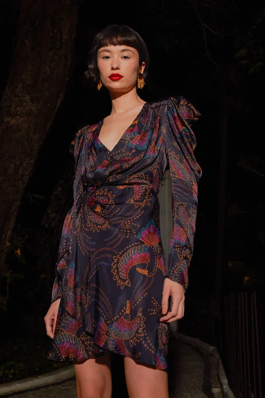 Mini dresses with cut - out details for a trendy lookSequin Toucans Mini Dress