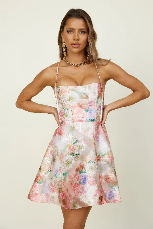 Mini dresses with polka dot patternsSundream Dress Pink
