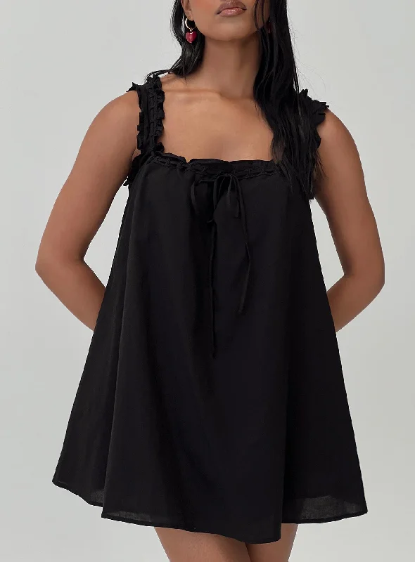Mini dresses with beaded embellishments for a fancy eventSwing Mini Dress Black