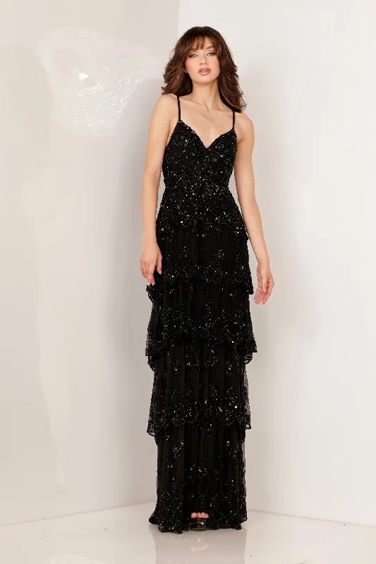 Polyester maxi dresses for easy - care and durability Polyester maxi dresses for easy - care and durability Aleta 1190 Long Beaded Prom Formal Dress