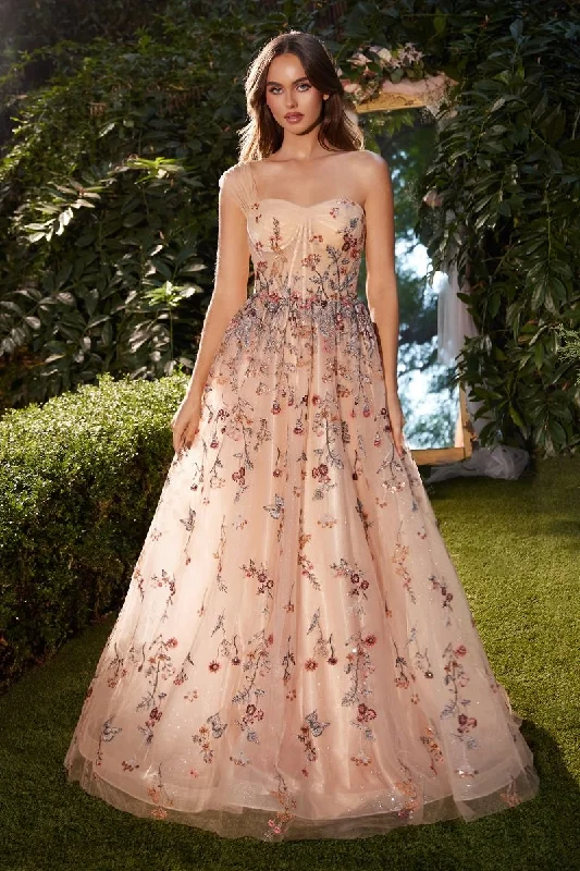 Polyester maxi dresses for easy - care and durability Polyester maxi dresses for easy - care and durability Andrea & Leo A1289 Floral A Line Long Formal Prom Dress