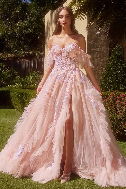 Polyester maxi dresses for easy - care and durability Polyester maxi dresses for easy - care and durability Andrea & Leo A1340 3D Floral Formal Prom Long Ball Gown