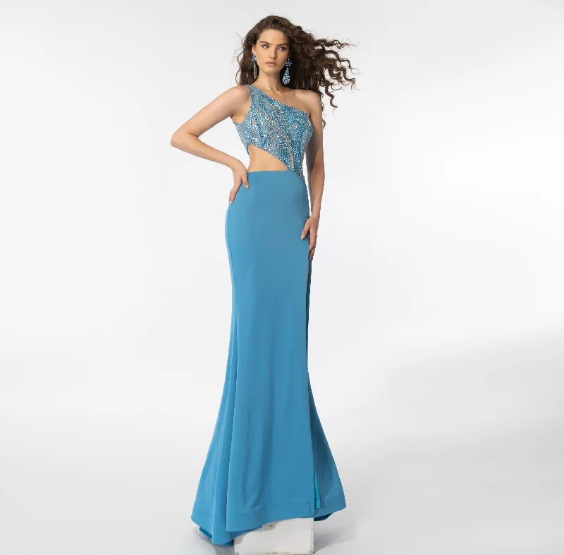 Maxi dresses with a ruffled neckline for a charming look Maxi dresses with a ruffled neckline for a charming look Ava Presley 39218 Formal Long Fitted Evening Prom Dress