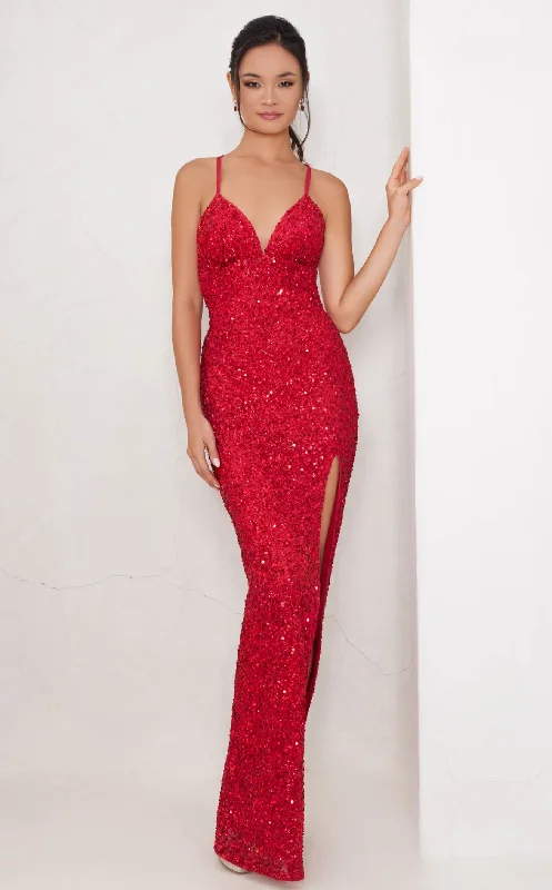 Sequined formal dresses with open backs for a sexy prom styleChandelier 30029 Dress