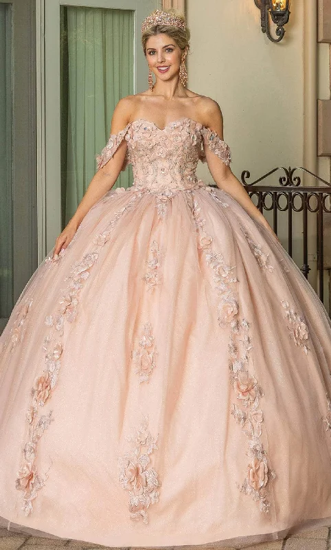 Tea - length formal dresses with lace trim for a semi - formal promDancing Queen 1687 - Draped Sleeve Floral Ballgown Tea - length formal dresses with lace trim for a semi - formal promDancing Queen 1687 - Draped Sleeve Floral Ballgown