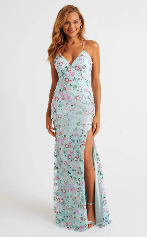Prom dresses with lace - trimmed sleeves and empire - style waists for a flattering and vintage - inspired formal affairFaviana 11263 Dress
