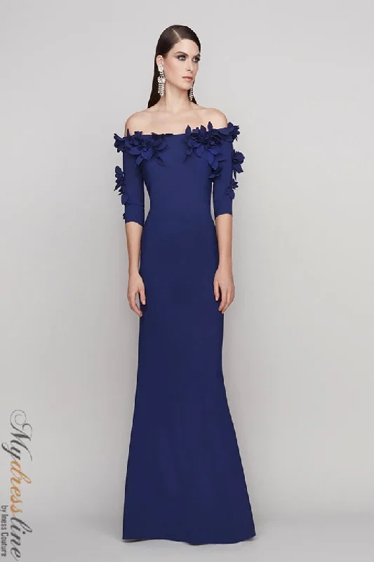 Prom dresses with illusion necklines and crystal embellishments for a formal affairFrascara 4130 Prom dresses with illusion necklines and crystal embellishments for a formal affairFrascara 4130