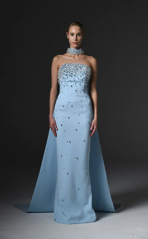 Formal dresses with embroidered panels and tulle overlays for a fairytale promJean Louis Sabaji 6001110 Dress