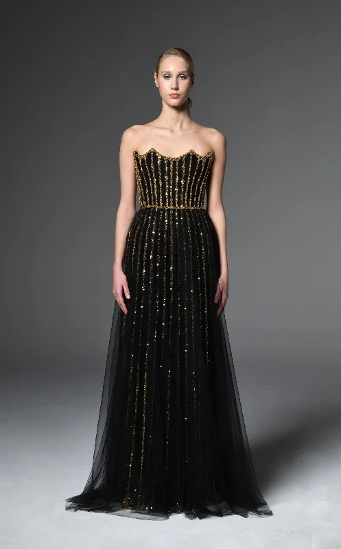 A - line formal dresses with beaded lace appliques for formal eventsJean Louis Sabaji 6001133 Dress