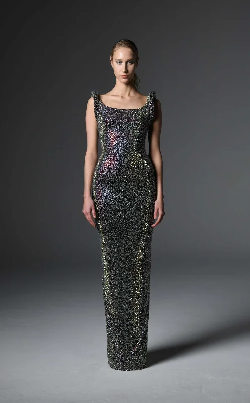 Formal dresses with tiered skirts and pearl embellishments for a luxurious feelJean Louis Sabaji 600116 Dress