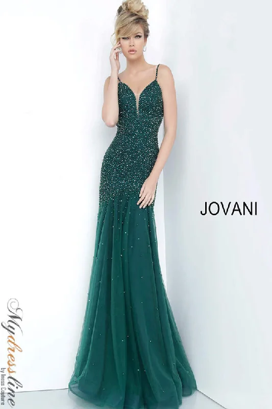 Long - train formal dresses in chiffon for a dramatic prom entranceJovani 62987