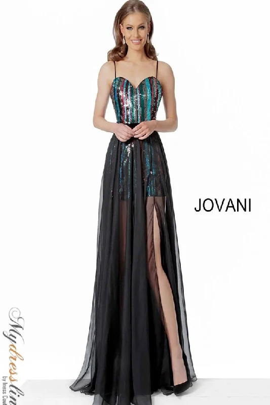 Formal dresses with fringe - trimmed sleeves and wrap - around styles for a bohemian - inspired formal eventJovani 66297 Formal dresses with fringe - trimmed sleeves and wrap - around styles for a bohemian - inspired formal eventJovani 66297