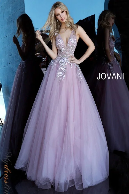 Formal dresses with tiered lace skirts and off - the - shoulder necklines for a feminine and elegant formal appearanceJovani 67459 Formal dresses with tiered lace skirts and off - the - shoulder necklines for a feminine and elegant formal appearanceJovani 67459