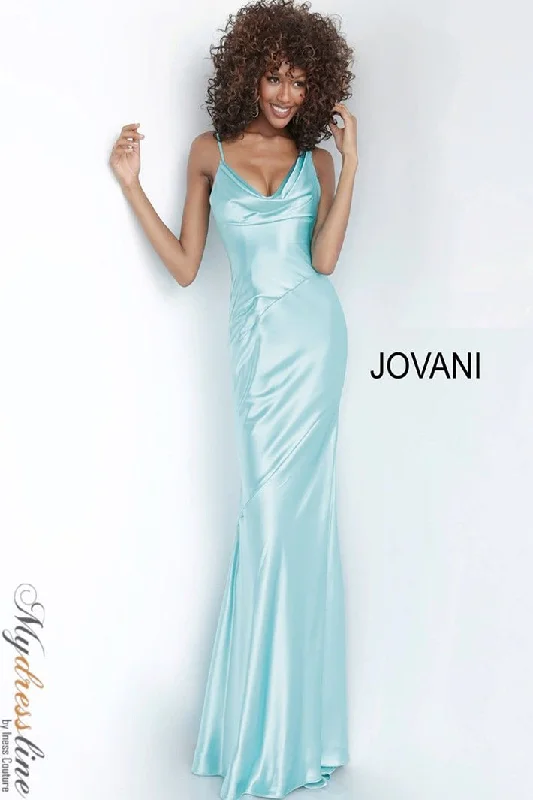 Sequined formal dresses with open backs for a sexy prom styleJovani 68506