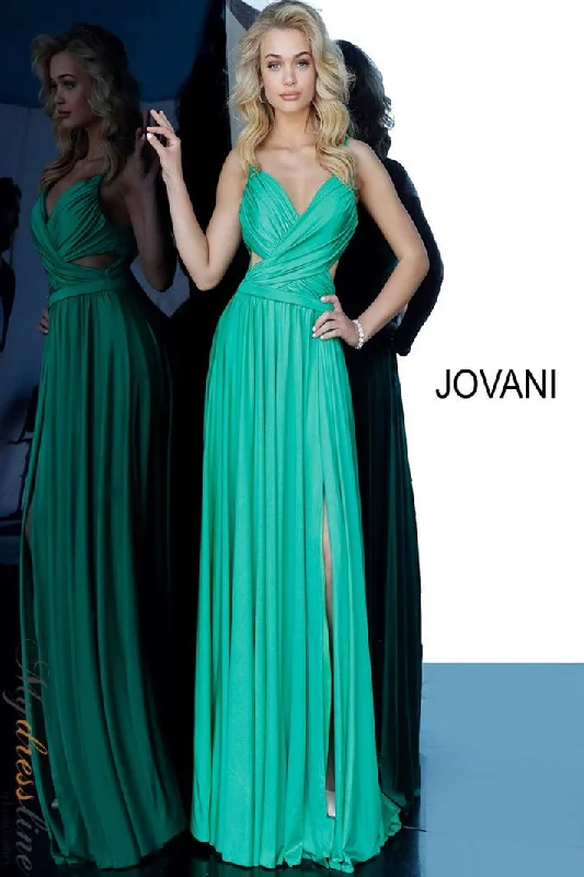 Formal dresses with button - front designs and tulle skirts for a charming prom styleJovani 68642 Formal dresses with button - front designs and tulle skirts for a charming prom styleJovani 68642