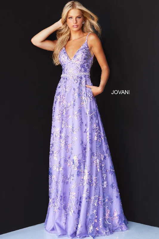 Plaid maxi dresses for fall fashion events Plaid maxi dresses for fall fashion events Jovani JVN06814A Lilac 0 Sale