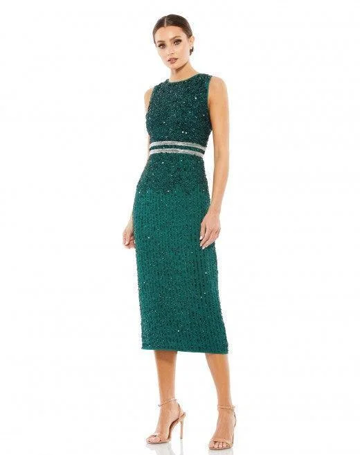 Maxi dresses with polka dot prints for a playful style Maxi dresses with polka dot prints for a playful style Mac Duggal 10509 Beaded Formal Fitted Midi Dress