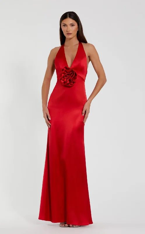 Formal dresses with asymmetric ruffled hems and high - low designs for a fashion - forward and dynamic appearanceMac Duggal 49913 Dress