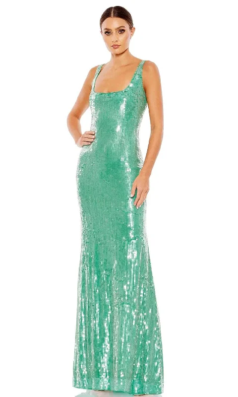 Formal dresses with wrap - around styles and beaded belts for a customized fitMac Duggal 93725 - Sequined Square Neck Evening Gown Formal dresses with wrap - around styles and beaded belts for a customized fitMac Duggal 93725 - Sequined Square Neck Evening Gown