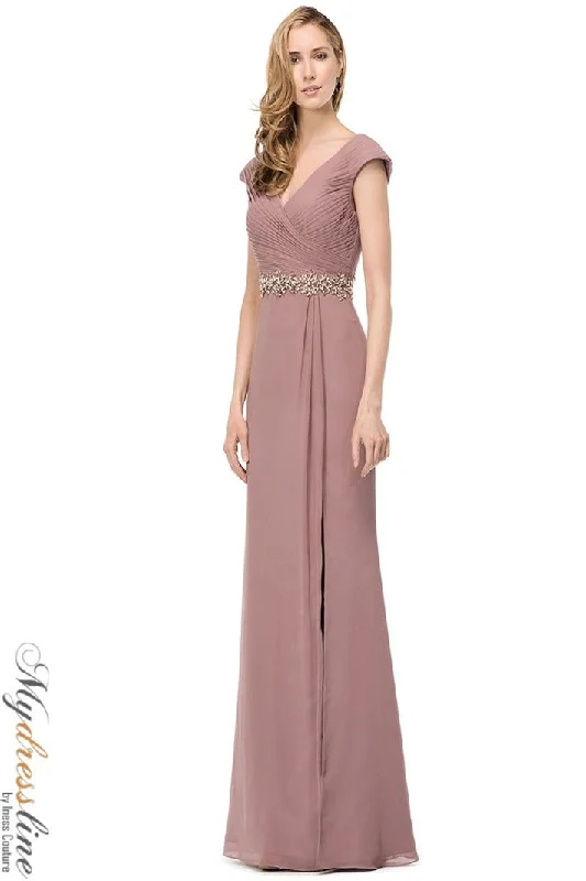 Formal dresses with abstract print panels and rhinestone embellishments for a unique formal eventMarsoni M169