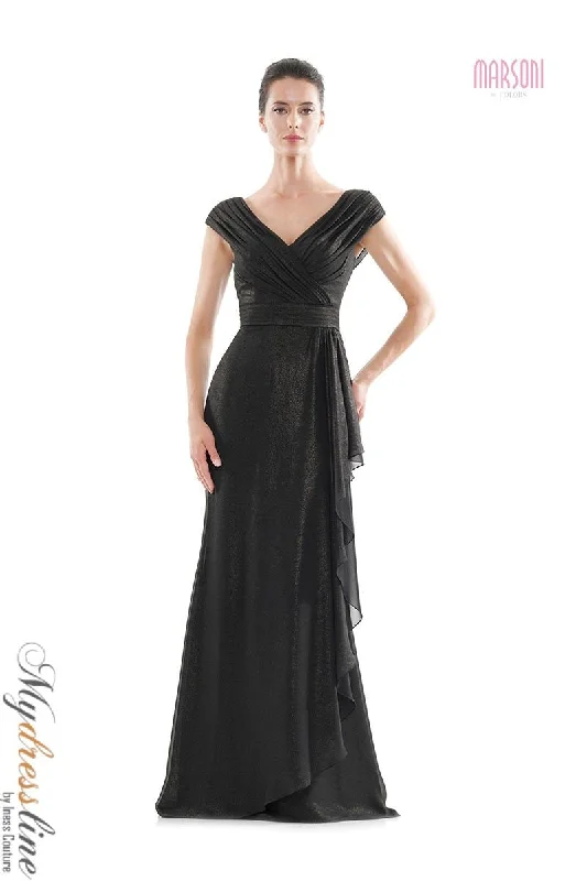 Prom dresses with gathered skirts and crystal - encrusted belts for a luxurious promMarsoni MV1073