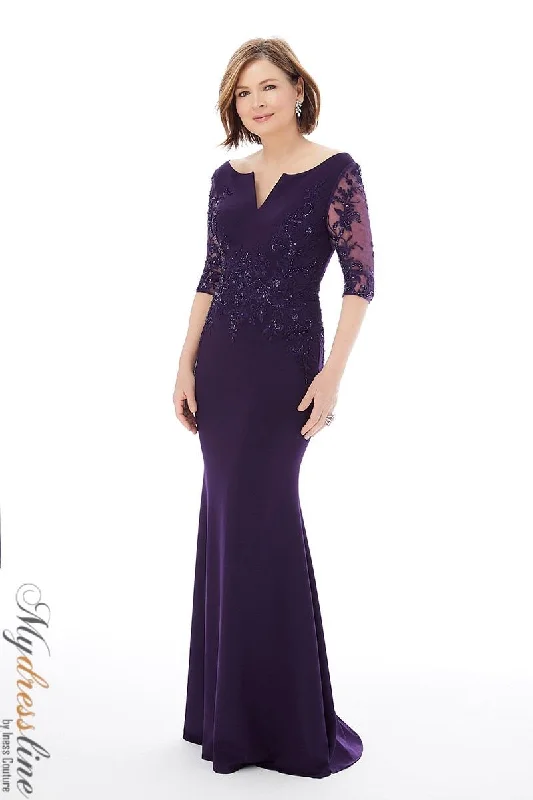 Prom dresses with cold - shoulder ruffled sleeves and floral prints for a romantic and fashionable styleMorilee 72234
