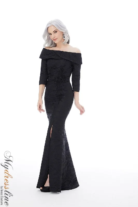 Prom dresses with side - slit skirts and beaded fringes for a glamorous appearanceMorilee 72236