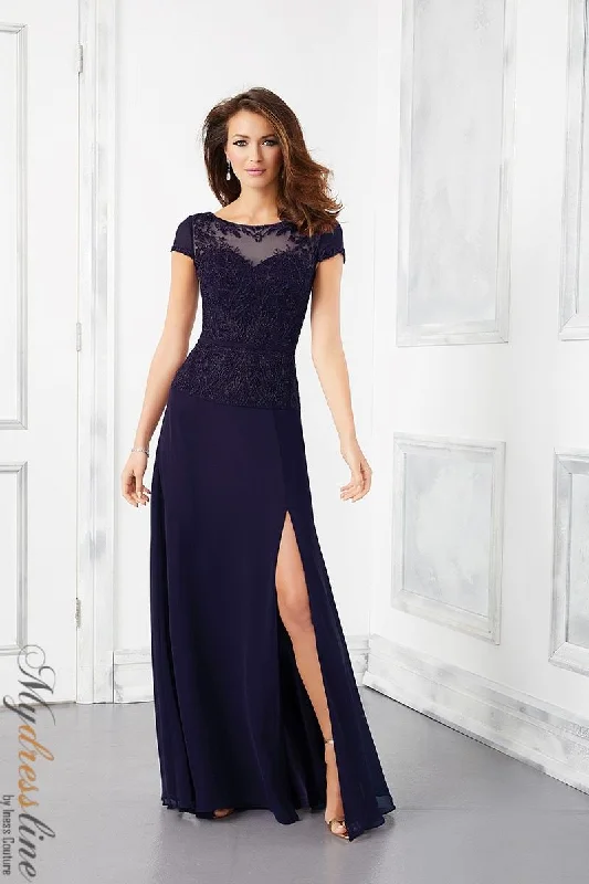 Formal dresses with high - low hems and floral embroidery for a unique prom styleMorilee 72302 Formal dresses with high - low hems and floral embroidery for a unique prom styleMorilee 72302