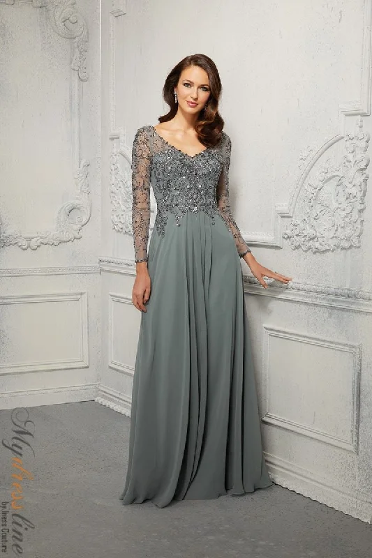 Formal dresses with pleated yokes and button - up fronts for a classic and refined lookMorilee 72403