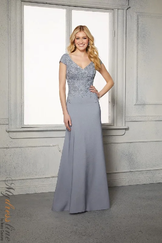 Prom dresses with ruched bodices and organza sleeves for a romantic lookMorilee 72421