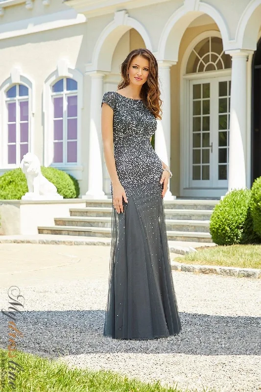 Mermaid - cut formal dresses in satin for a glamorous prom nightMorilee 72527